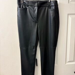 LOFT Black Faux Leather Pants